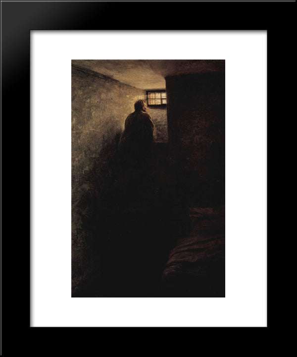 The Prisoner 20x24 Black Modern Wood Framed Art Print Poster by Yaroshenko, Mykola