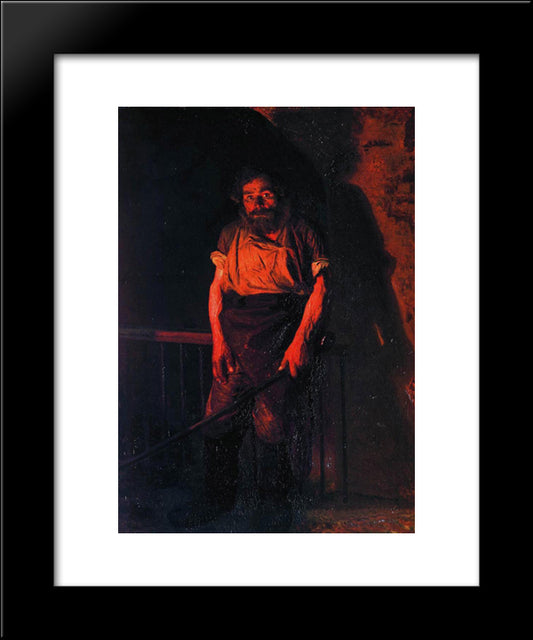 The Stoker 20x24 Black Modern Wood Framed Art Print Poster by Yaroshenko, Mykola