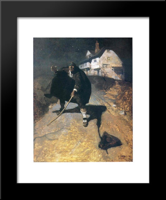 Blind Pew 20x24 Black Modern Wood Framed Art Print Poster by Wyeth, N.C.