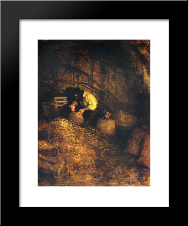 Jim And The Treasure 20x24 Black Modern Wood Framed Art Print Poster by Wyeth, N.C.