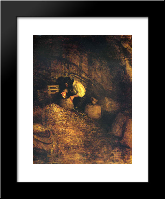 Jim And The Treasure 20x24 Black Modern Wood Framed Art Print Poster by Wyeth, N.C.