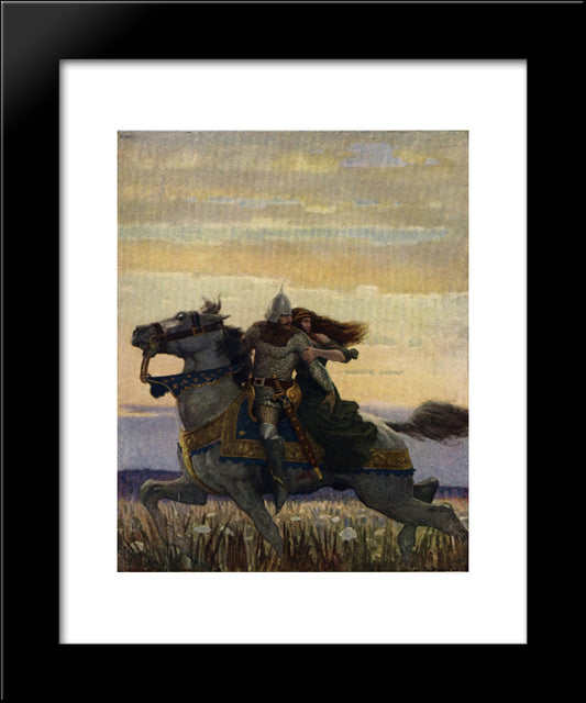 Launcelot And Guenevere 20x24 Black Modern Wood Framed Art Print Poster by Wyeth, N.C.