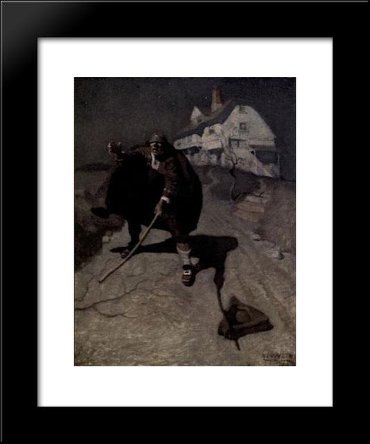 Old Pew 20x24 Black Modern Wood Framed Art Print Poster by Wyeth, N.C.