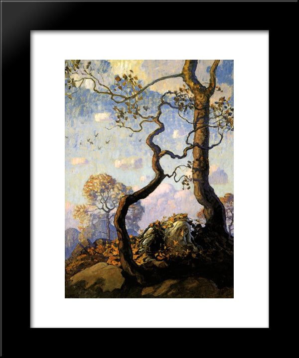 Rip Van Winkle Illustration 20x24 Black Modern Wood Framed Art Print Poster by Wyeth, N.C.