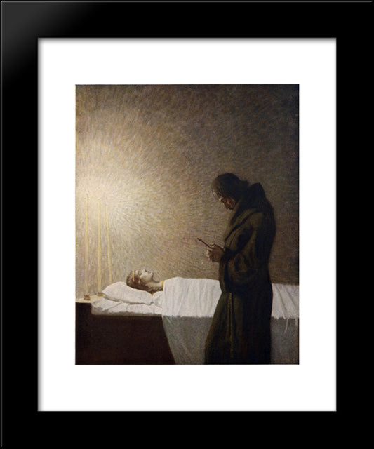 The Death Of Guenever 20x24 Black Modern Wood Framed Art Print Poster by Wyeth, N.C.