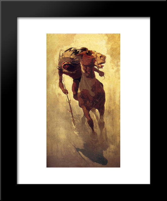 The Indian Lance 20x24 Black Modern Wood Framed Art Print Poster by Wyeth, N.C.