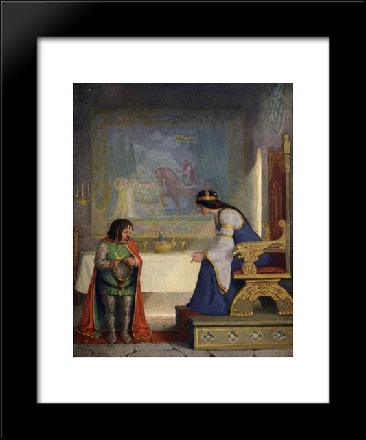 The Lady Lyoness Had The Dwarf In Examination 20x24 Black Modern Wood Framed Art Print Poster by Wyeth, N.C.