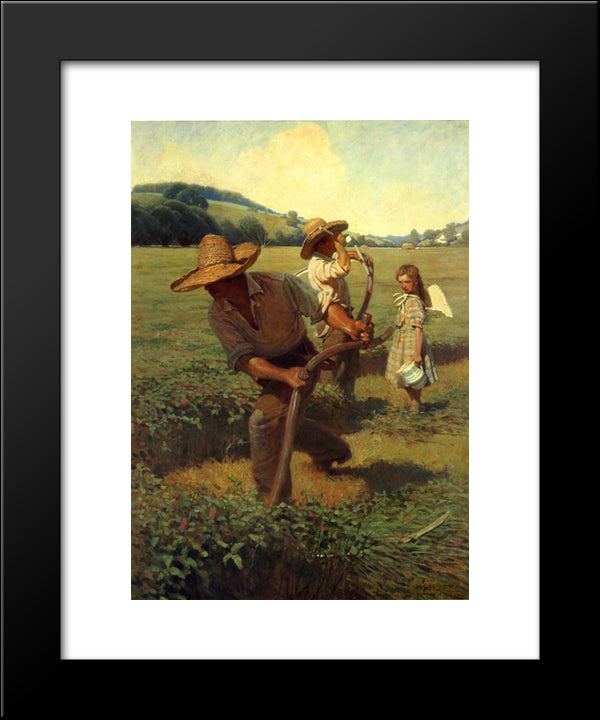 The Scythers 20x24 Black Modern Wood Framed Art Print Poster by Wyeth, N.C.