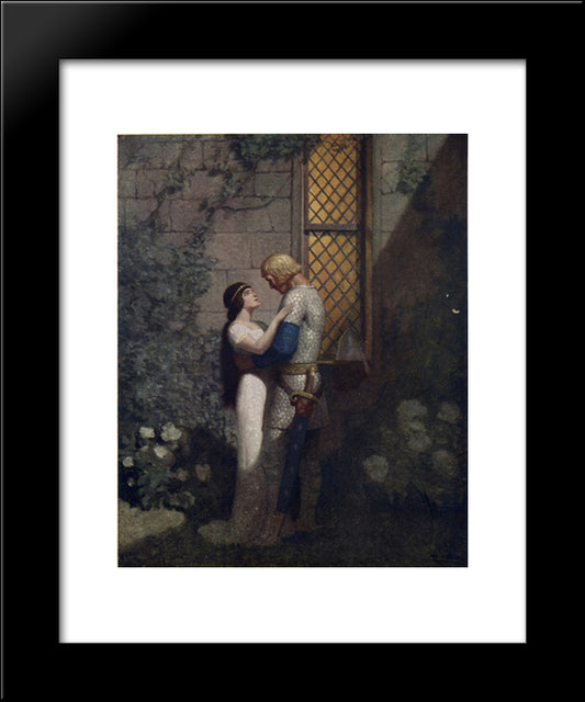 Tristram And Isolde 20x24 Black Modern Wood Framed Art Print Poster by Wyeth, N.C.