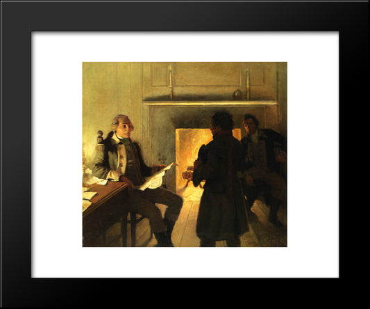 What Is Your Name, My Boy 20x24 Black Modern Wood Framed Art Print Poster by Wyeth, N.C.