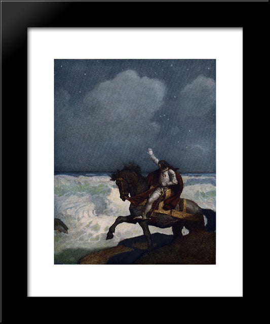 When Sir Percival Came Nigh Unto The Brim 20x24 Black Modern Wood Framed Art Print Poster by Wyeth, N.C.