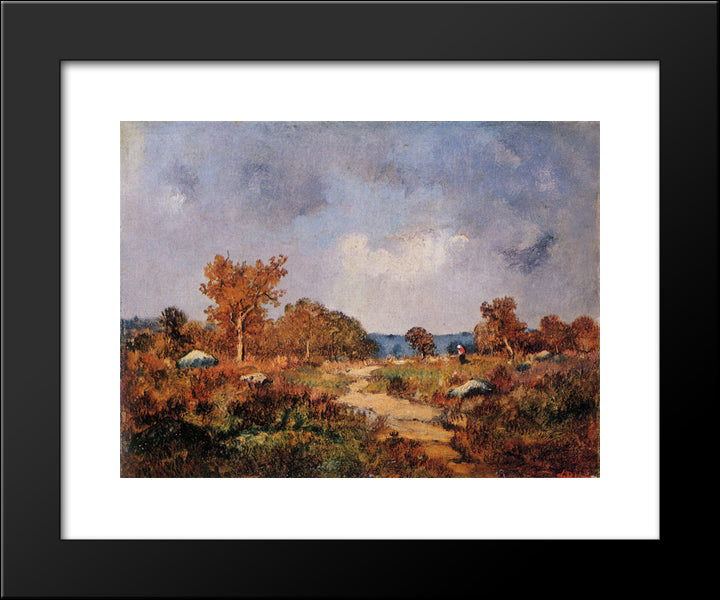 Autumn Landscape 20x24 Black Modern Wood Framed Art Print Poster by Diaz, Narcisse Virgilio