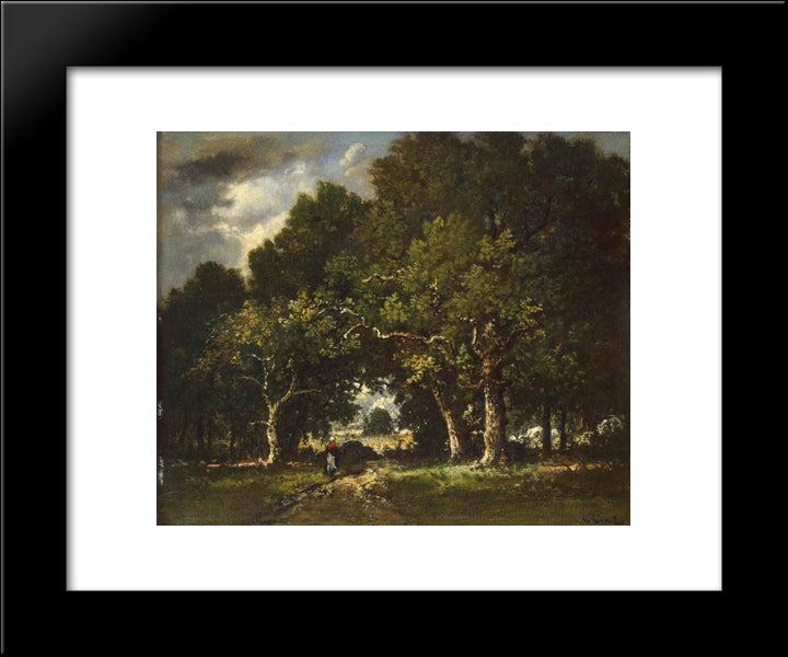 Road In The Wood 20x24 Black Modern Wood Framed Art Print Poster by Diaz, Narcisse Virgilio