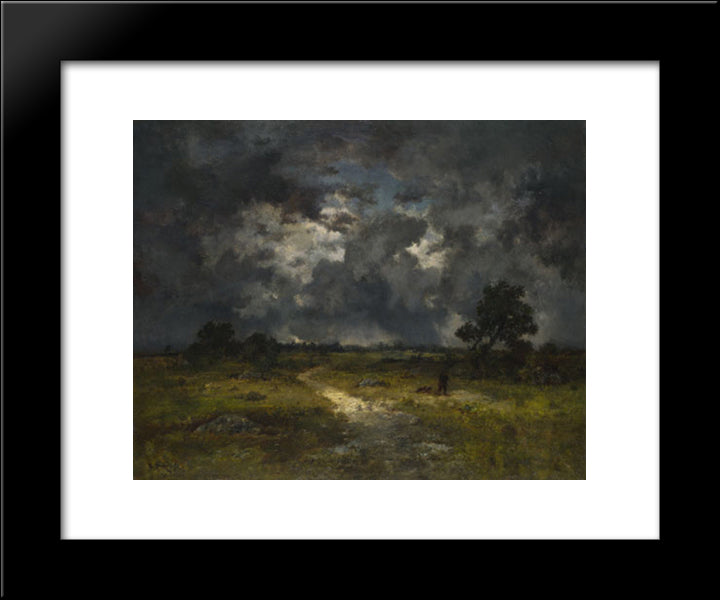 The Storm 20x24 Black Modern Wood Framed Art Print Poster by Diaz, Narcisse Virgilio