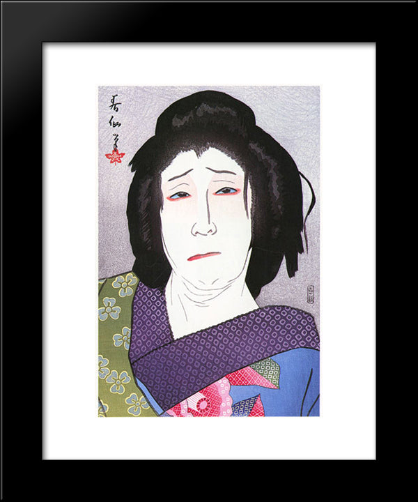 Nakamura Tokizo As Taruya Osen 20x24 Black Modern Wood Framed Art Print Poster by Shunsen, Natori