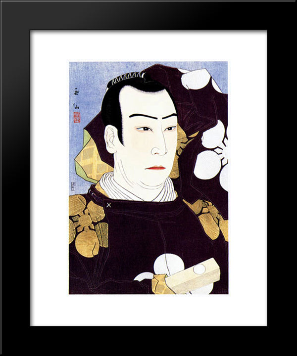 Otani Tomoemon As Kanshojo 20x24 Black Modern Wood Framed Art Print Poster by Shunsen, Natori