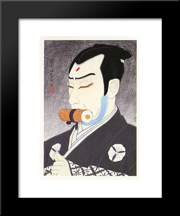 Sawamura Gennosuke As Nikki Danjo 20x24 Black Modern Wood Framed Art Print Poster by Shunsen, Natori