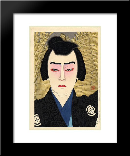 Sawamura Sojoro As Narihira Reizo 20x24 Black Modern Wood Framed Art Print Poster by Shunsen, Natori