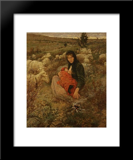 Inverno Triste, Firmato 20x24 Black Modern Wood Framed Art Print Poster by Cannicci, Niccolo