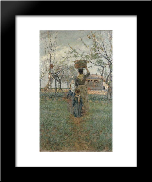 Ritorno Dai Campi (Primavera) 20x24 Black Modern Wood Framed Art Print Poster by Cannicci, Niccolo