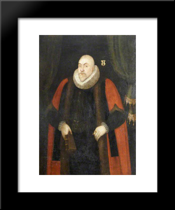 Christopher Wise, Mayor Of Totnes 20x24 Black Modern Wood Framed Art Print Poster by Hilliard, Nicholas