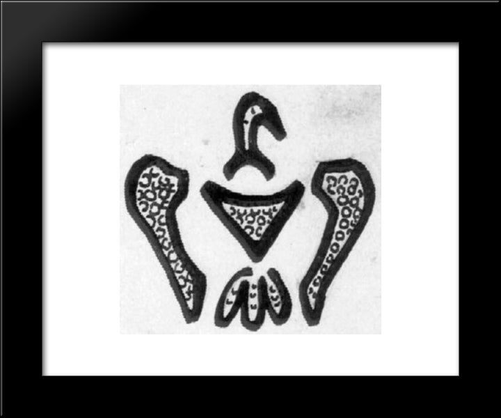 A Bird With Spread Wings 20x24 Black Modern Wood Framed Art Print Poster by Roerich, Nicholas