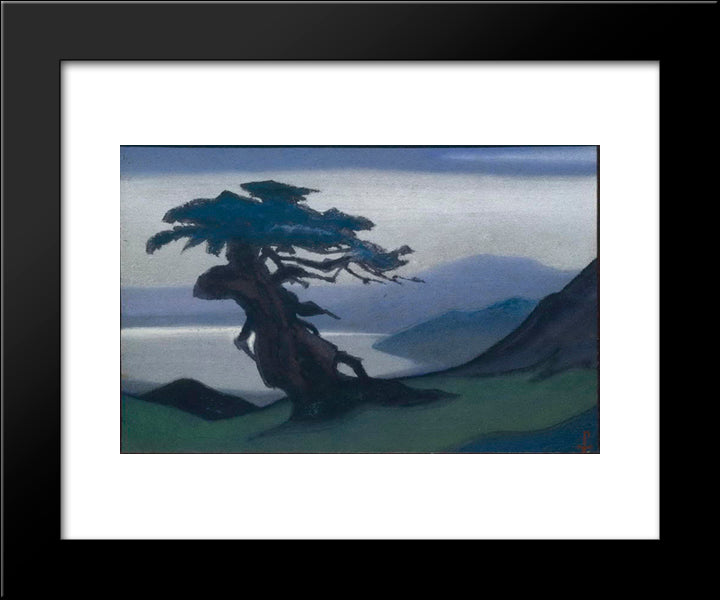 A Tree 20x24 Black Modern Wood Framed Art Print Poster by Roerich, Nicholas