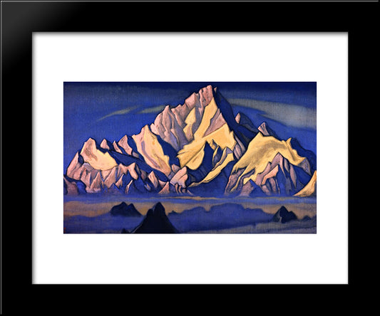 Abode Of King Gesar 20x24 Black Modern Wood Framed Art Print Poster by Roerich, Nicholas