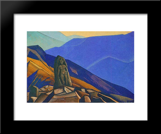 Abode Of The Spirit 20x24 Black Modern Wood Framed Art Print Poster by Roerich, Nicholas