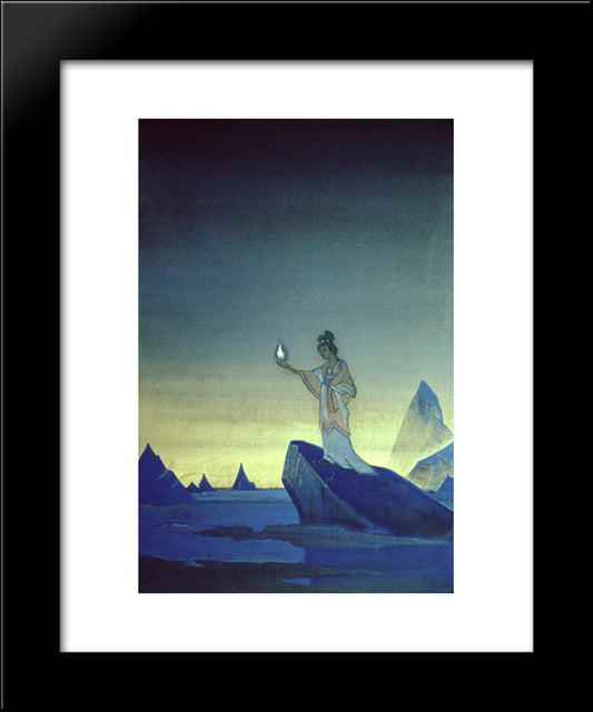 Agni Yoga 20x24 Black Modern Wood Framed Art Print Poster by Roerich, Nicholas