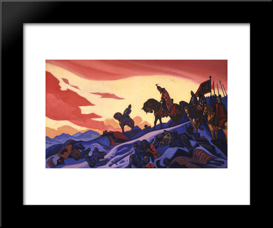 Alexander Nevsky 20x24 Black Modern Wood Framed Art Print Poster by Roerich, Nicholas