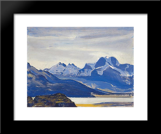 Alps (Study) 20x24 Black Modern Wood Framed Art Print Poster by Roerich, Nicholas