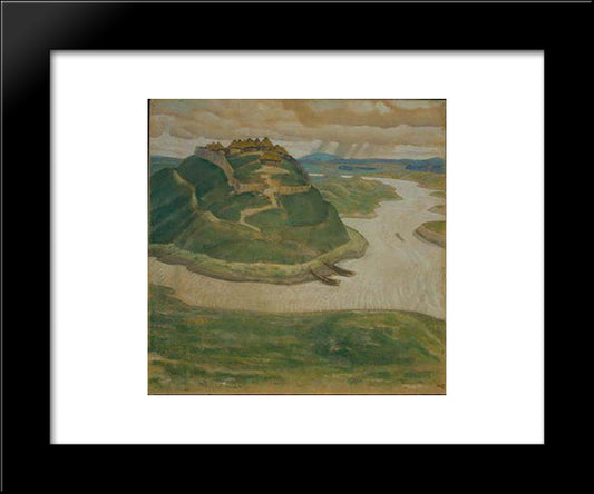 Ancient City 20x24 Black Modern Wood Framed Art Print Poster by Roerich, Nicholas
