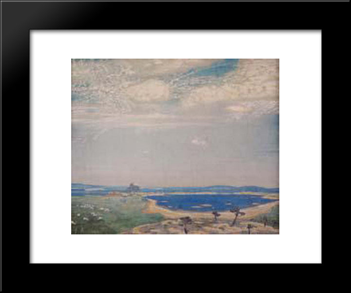 Ancient Landscape 20x24 Black Modern Wood Framed Art Print Poster by Roerich, Nicholas
