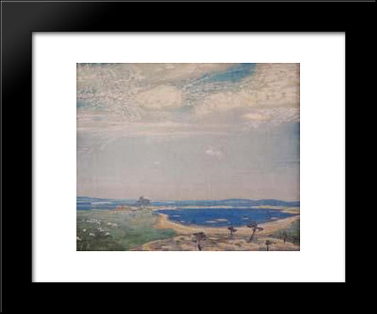 Ancient Landscape 20x24 Black Modern Wood Framed Art Print Poster by Roerich, Nicholas