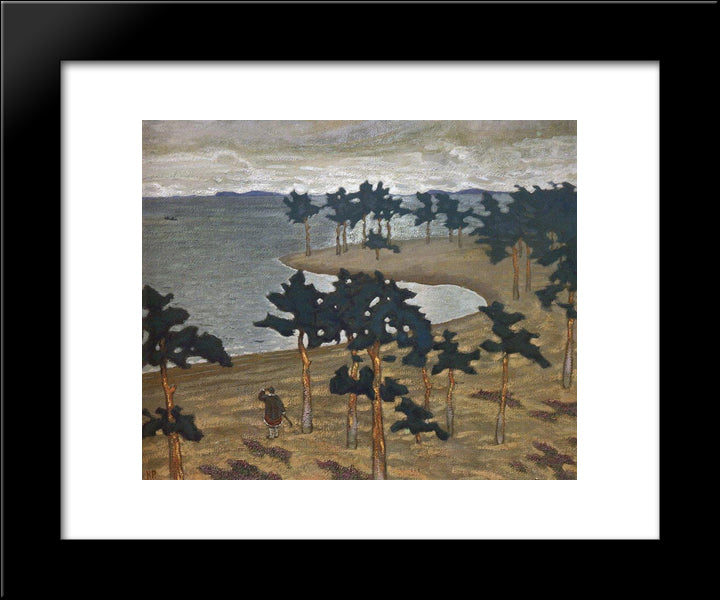 Ancient Life 20x24 Black Modern Wood Framed Art Print Poster by Roerich, Nicholas