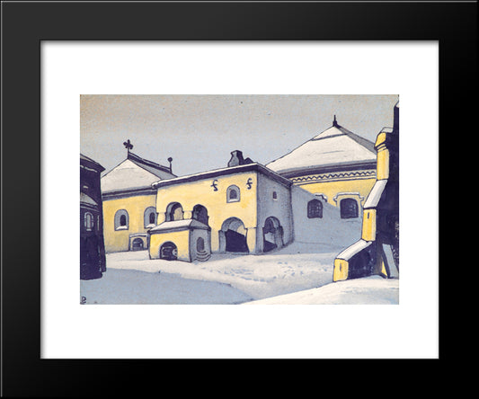 Ancient Pskov 20x24 Black Modern Wood Framed Art Print Poster by Roerich, Nicholas