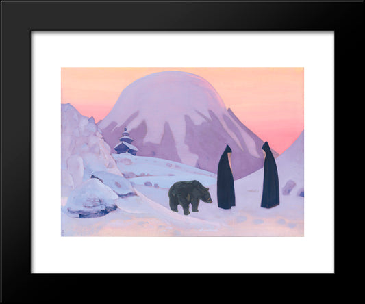 And We Are Not Afraid 20x24 Black Modern Wood Framed Art Print Poster by Roerich, Nicholas
