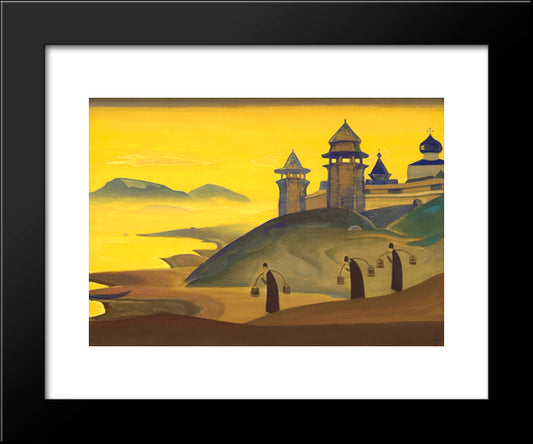 And We Labor 20x24 Black Modern Wood Framed Art Print Poster by Roerich, Nicholas