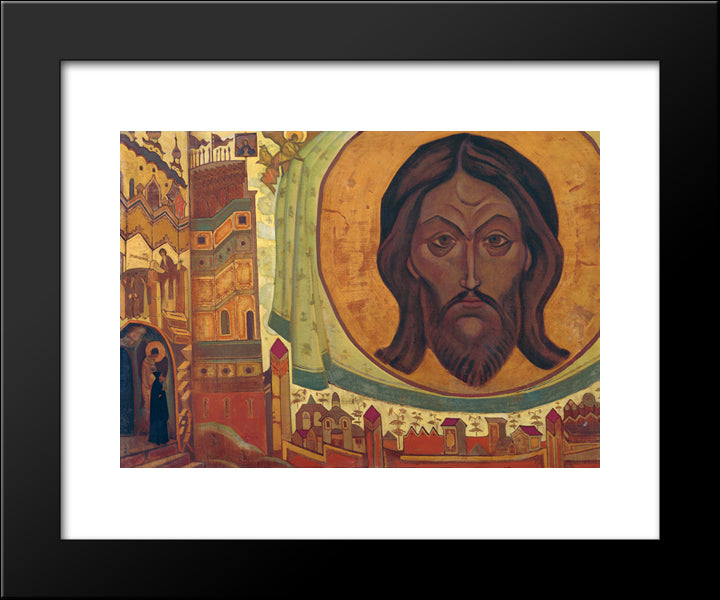 And We See 20x24 Black Modern Wood Framed Art Print Poster by Roerich, Nicholas