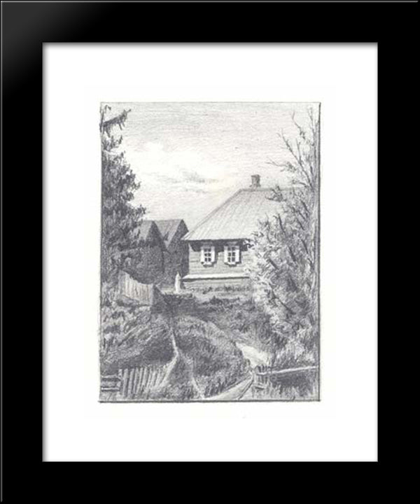 Approach To Gryzovo Village 20x24 Black Modern Wood Framed Art Print Poster by Roerich, Nicholas