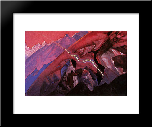 Arjuna 20x24 Black Modern Wood Framed Art Print Poster by Roerich, Nicholas