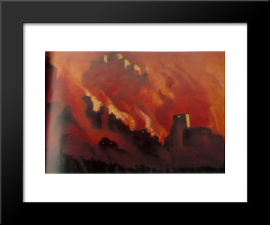 Armageddon 20x24 Black Modern Wood Framed Art Print Poster by Roerich, Nicholas