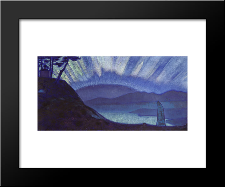 Bridge Of Glory 20x24 Black Modern Wood Framed Art Print Poster by Roerich, Nicholas