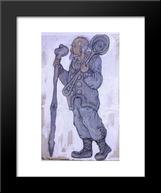 Buttoner 20x24 Black Modern Wood Framed Art Print Poster by Roerich, Nicholas