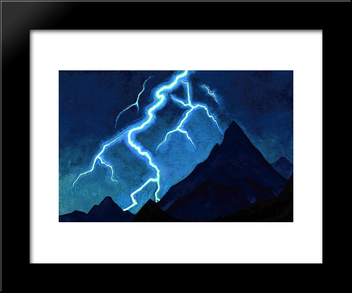 Call Of The Sky 20x24 Black Modern Wood Framed Art Print Poster by Roerich, Nicholas