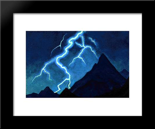 Call Of The Sky 20x24 Black Modern Wood Framed Art Print Poster by Roerich, Nicholas