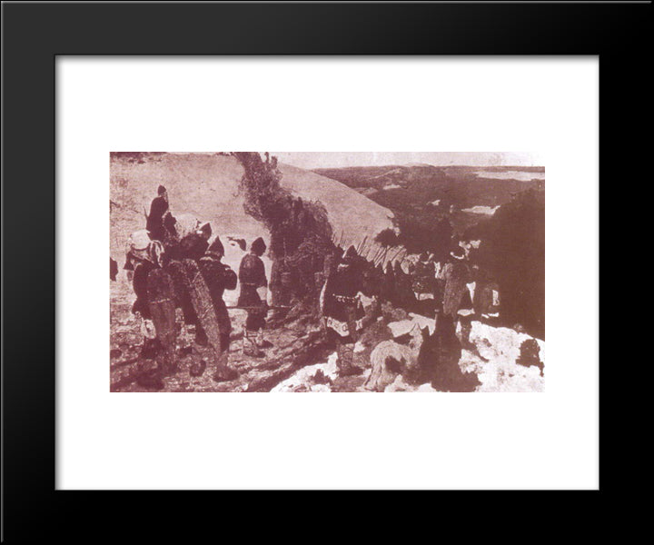 Campaign 20x24 Black Modern Wood Framed Art Print Poster by Roerich, Nicholas