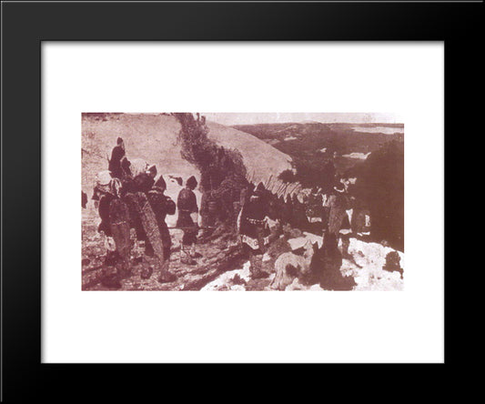 Campaign 20x24 Black Modern Wood Framed Art Print Poster by Roerich, Nicholas