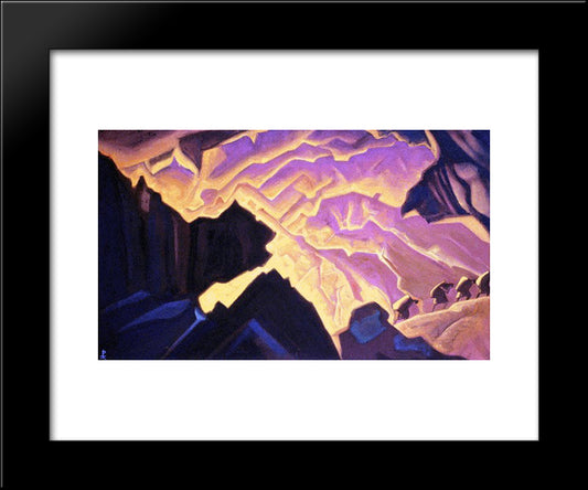 Captors Of Fire 20x24 Black Modern Wood Framed Art Print Poster by Roerich, Nicholas